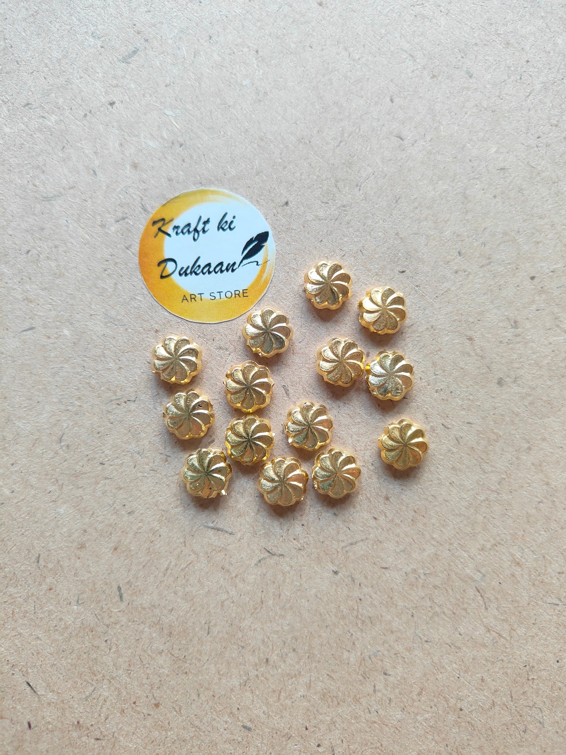 Small Flower Beads Pack of 100 - Kraft ki Dukaan