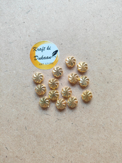 Small Flower Beads Pack of 100 - Kraft ki Dukaan