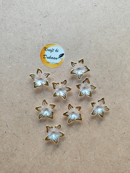 Star Flower Beads pack of 50 - Kraft ki Dukaan