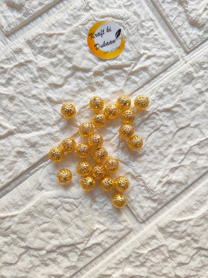 Metal Jali Ball Pack of 50 - Kraft ki Dukaan