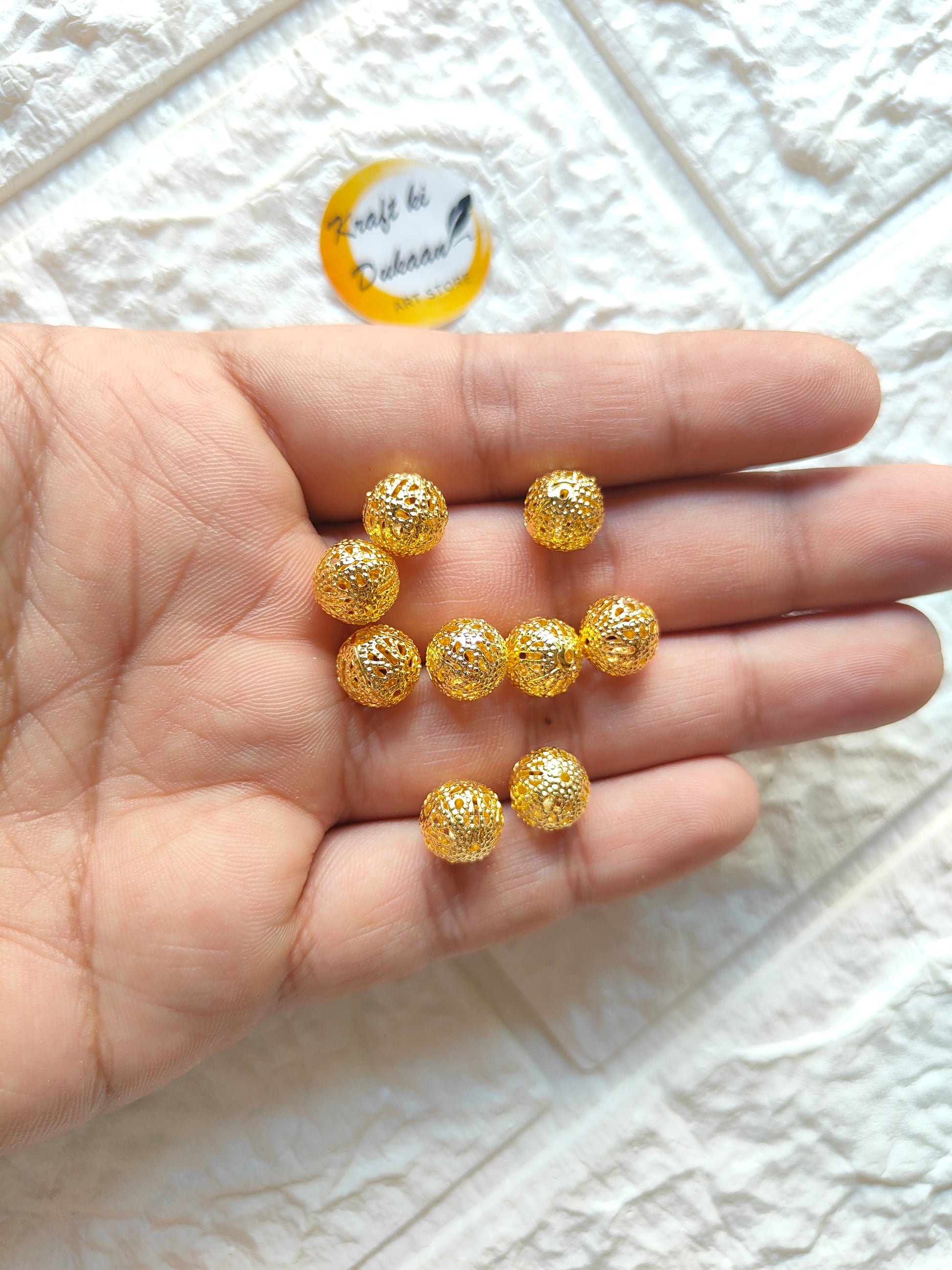 Metal Jali Ball Pack of 50 - Kraft ki Dukaan
