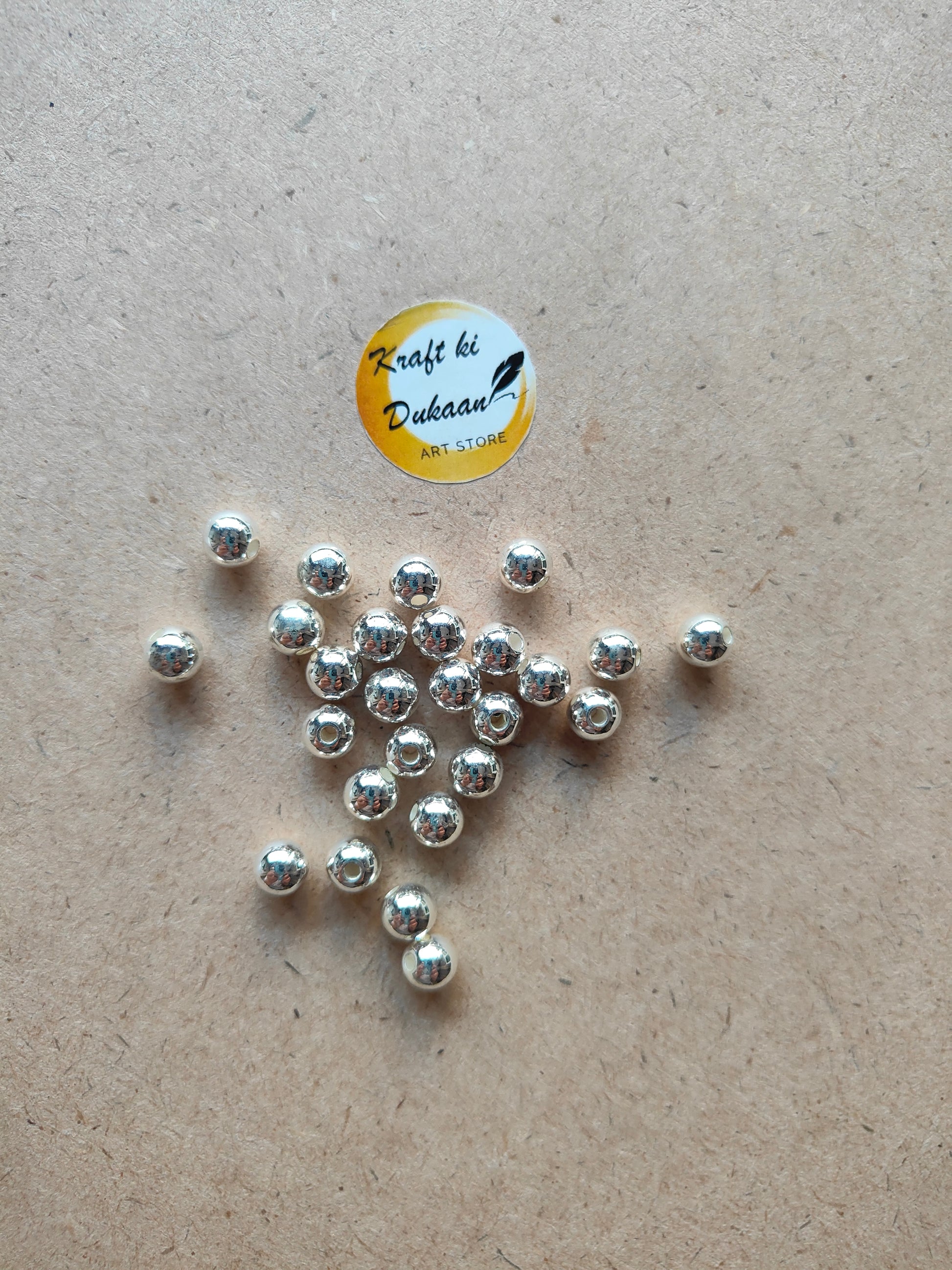 Silver Pearl Beads - Kraft ki Dukaan