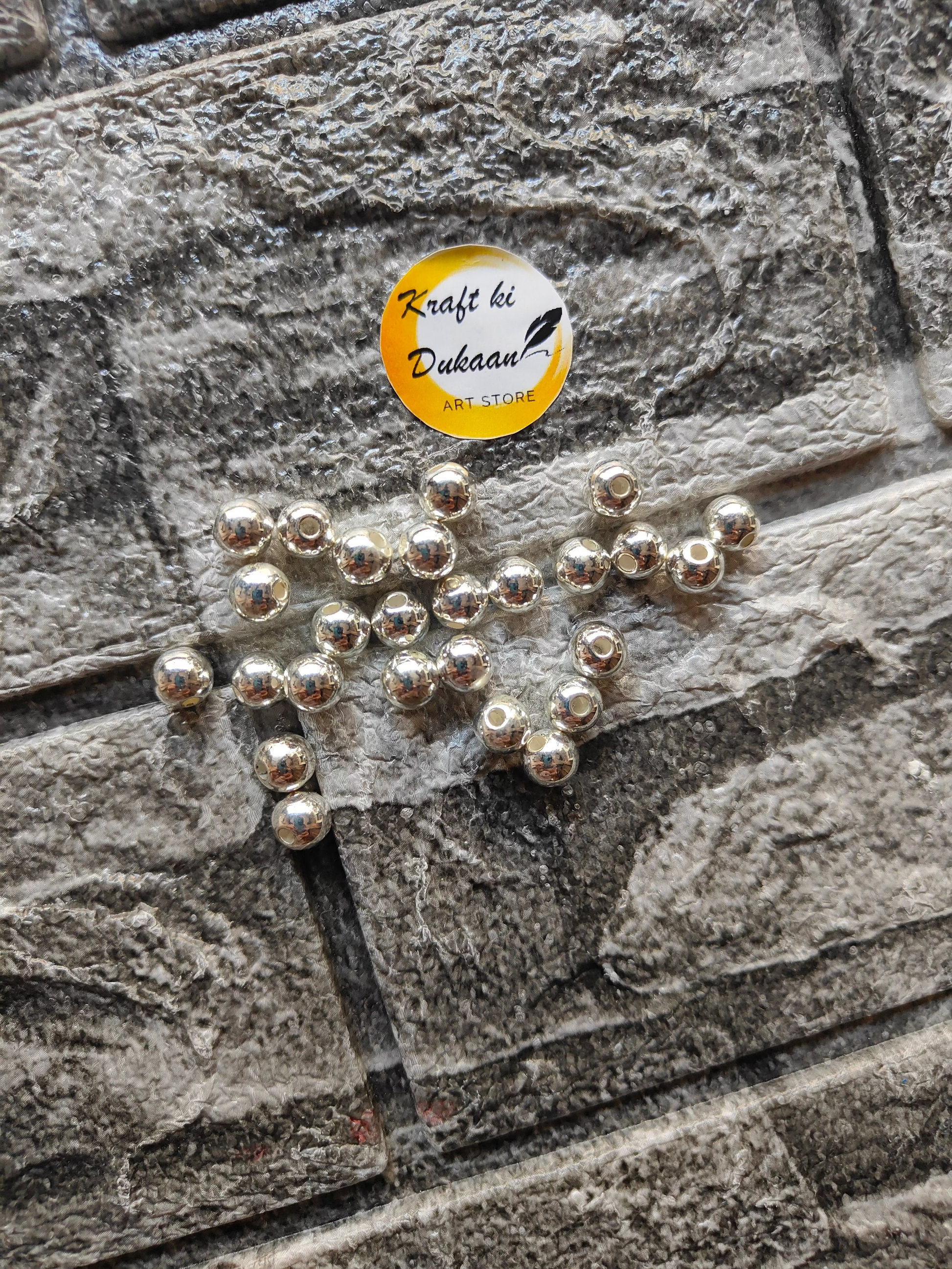 Silver Pearl Beads - Kraft ki Dukaan