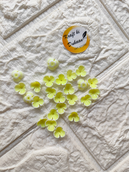 Small Flower Colourful Beads Pack of 100 - Kraft ki Dukaan