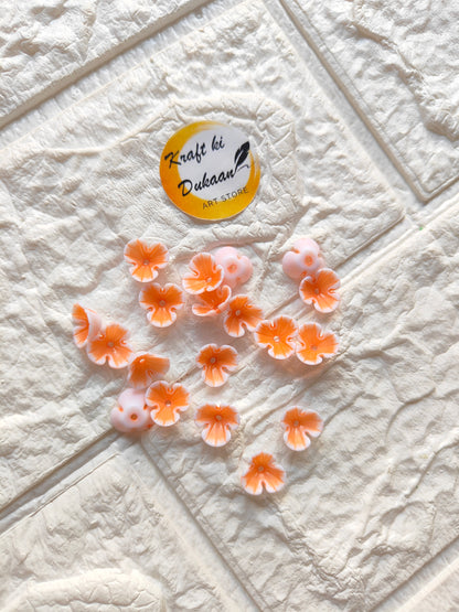 Small Flower Colourful Beads Pack of 100 - Kraft ki Dukaan
