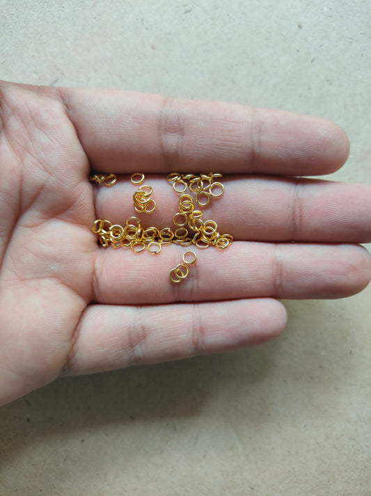 Golden Circle Metal Rings - Kraft ki Dukaan