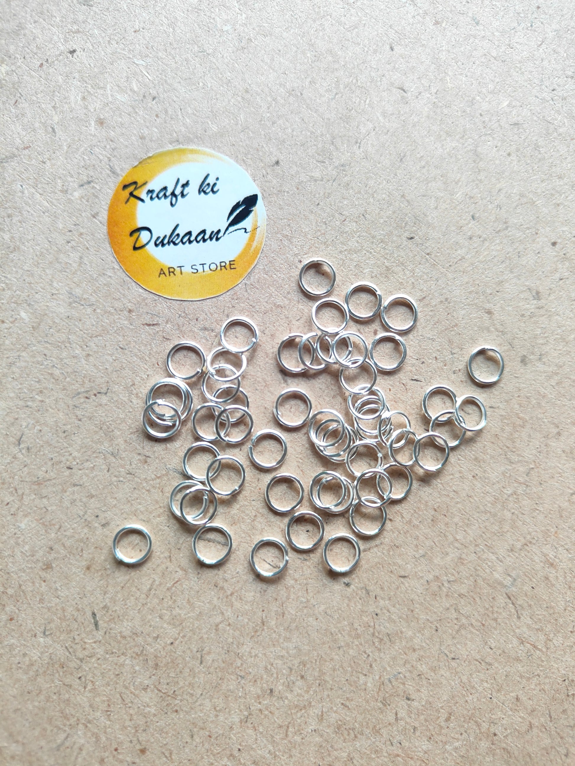 Silver Circle Metal Rings - Kraft ki Dukaan