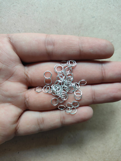 Silver Circle Metal Rings - Kraft ki Dukaan