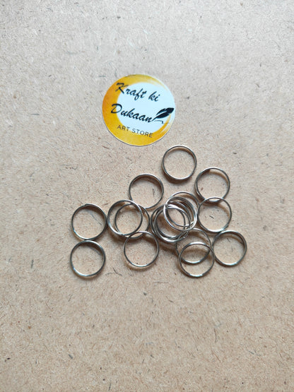 Silver Circle Metal Rings - Kraft ki Dukaan