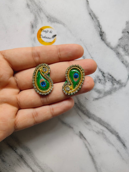 Kundan Patch Mor Pankh Booti Pack of 20 - Kraft ki Dukaan