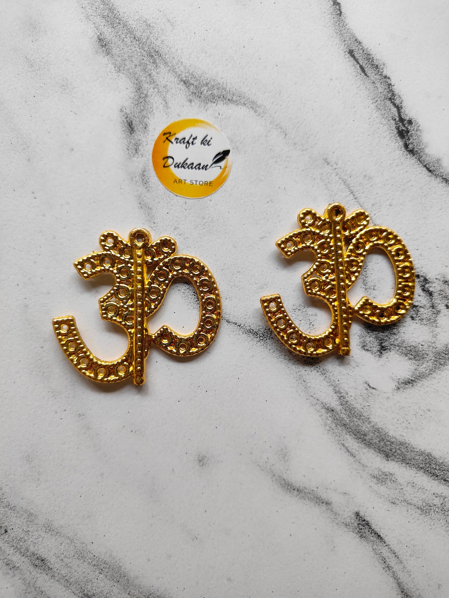 Om Design A Beads Pack of 25 - Kraft ki Dukaan