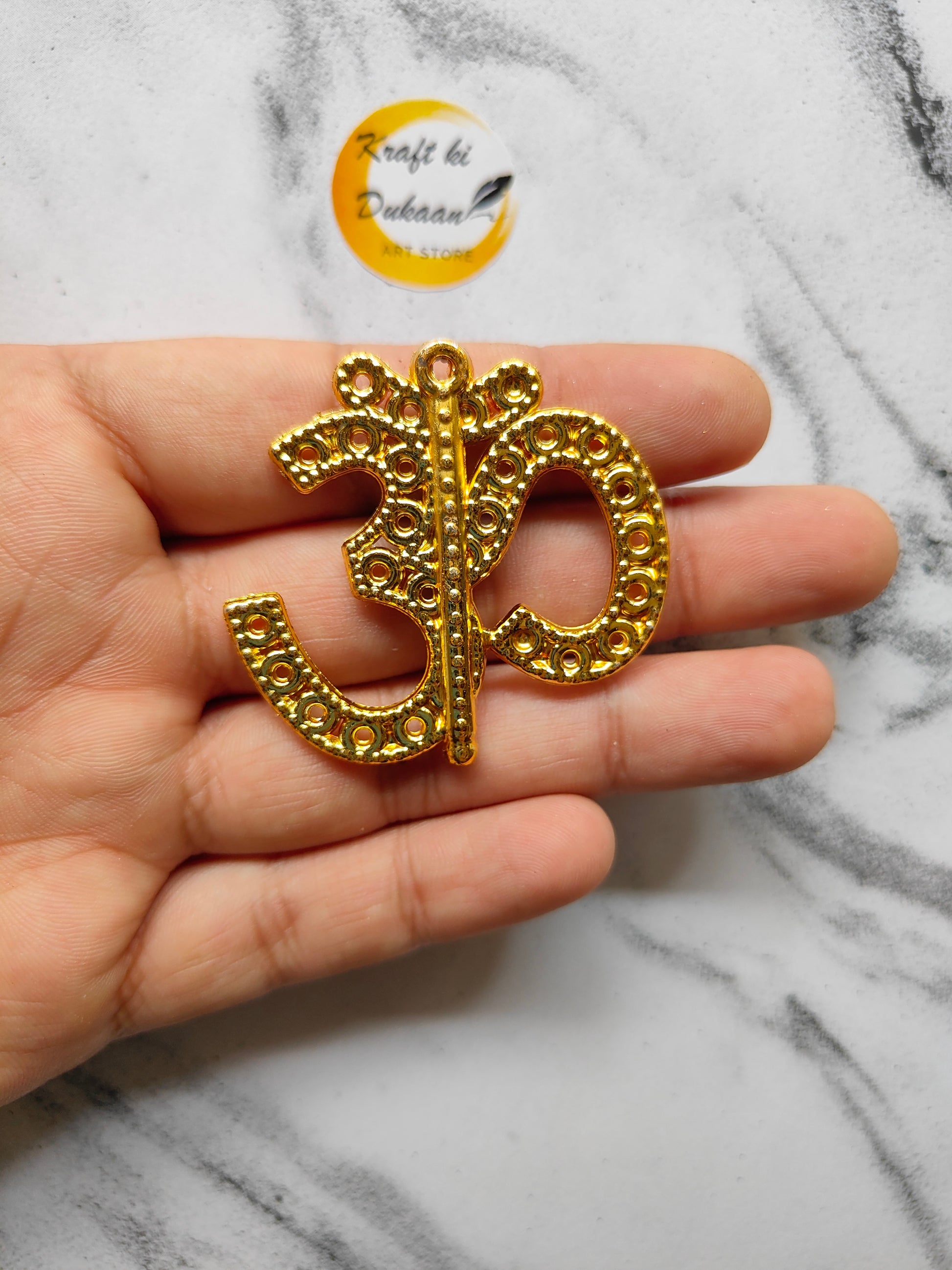 Om Design A Beads Pack of 25 - Kraft ki Dukaan
