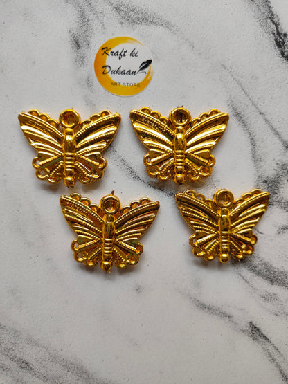 Butterfly Design Beads Pack of 25 - Kraft ki Dukaan
