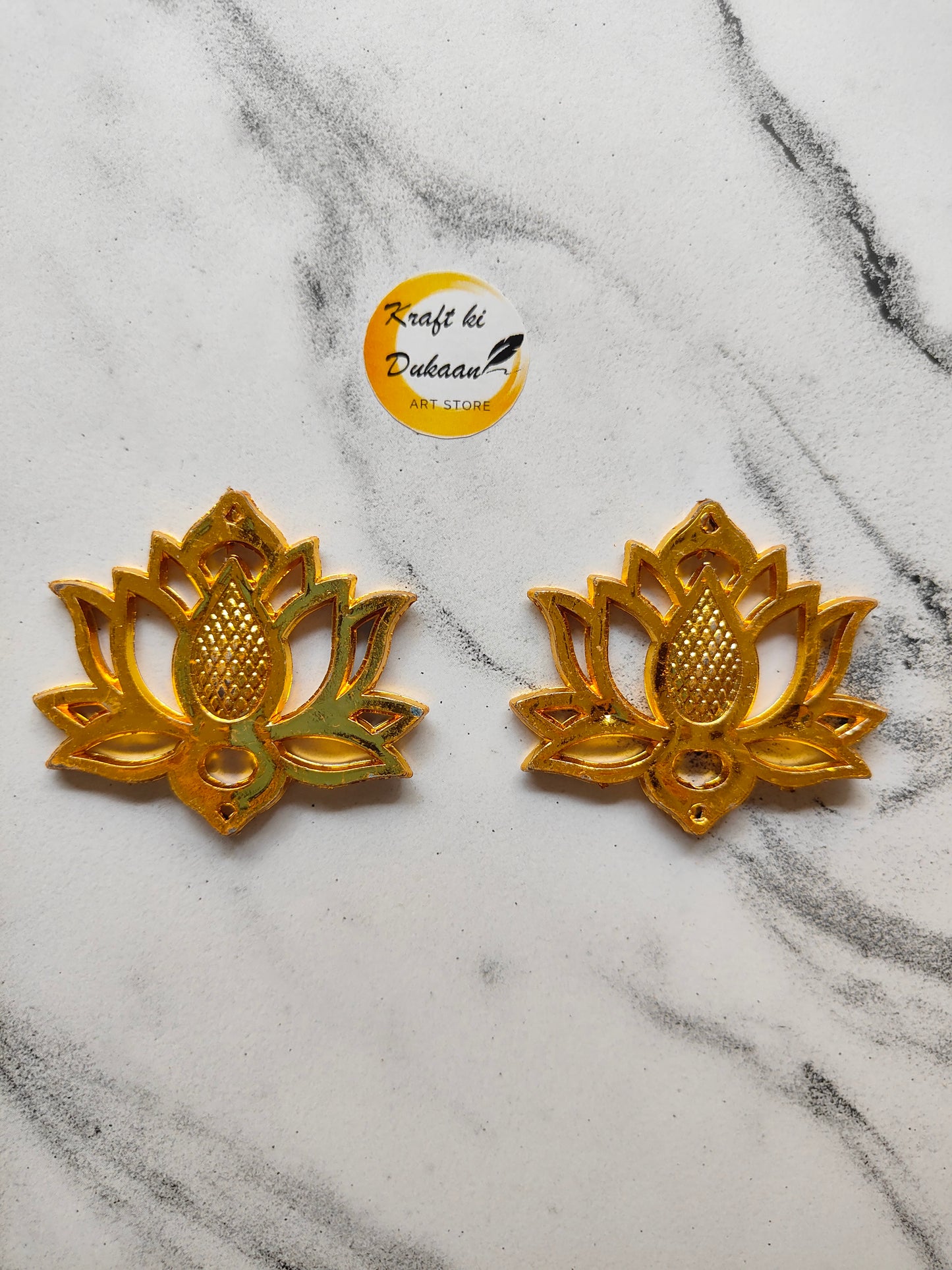 Lotus Design Beads Pack of 25 - Kraft ki Dukaan