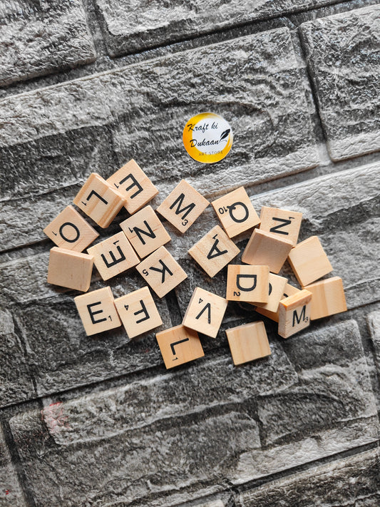 Wooden Plain Alphabet Block - Kraft ki Dukaan