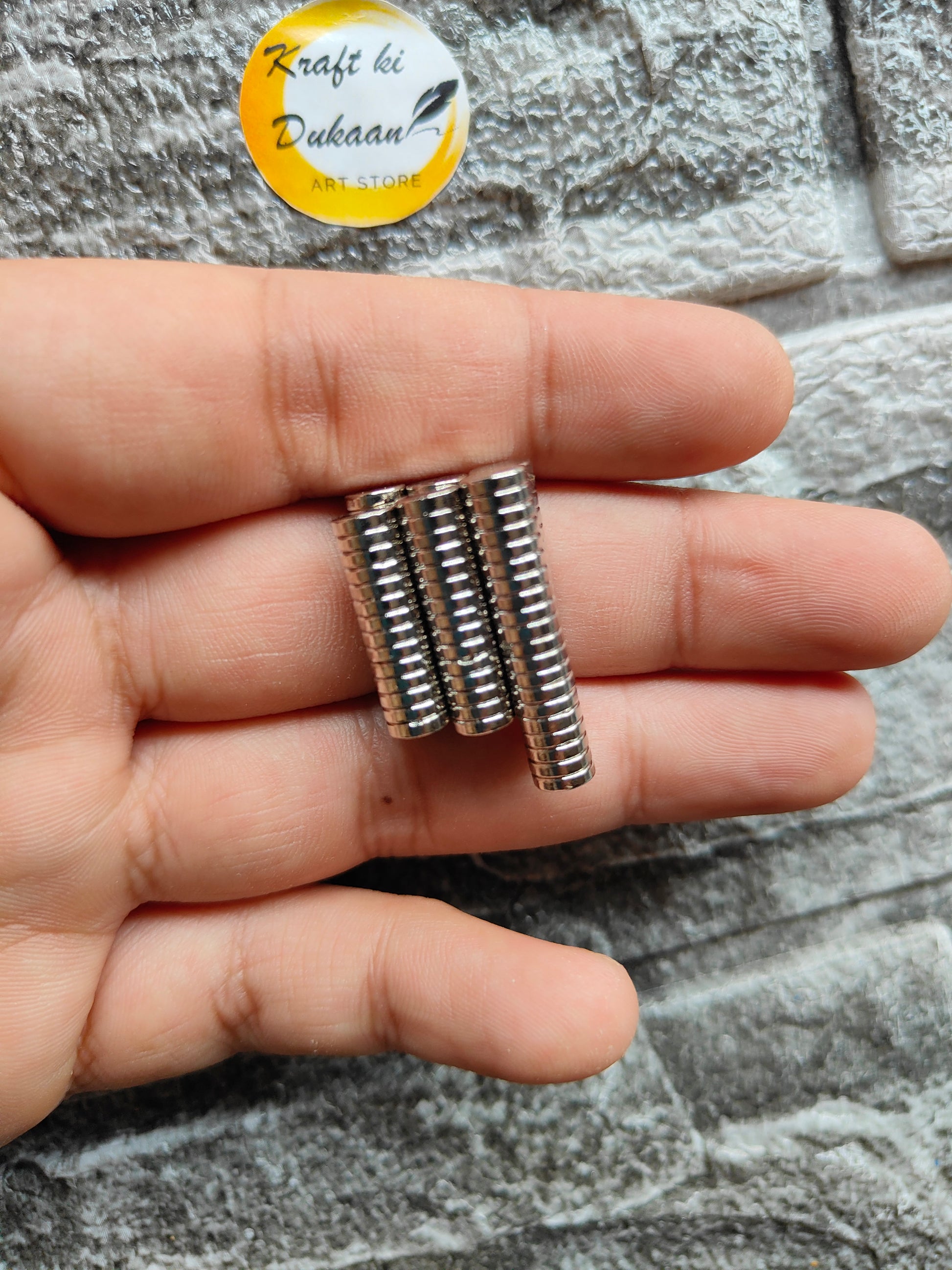 Steel Magnet 6x1.5MM Pack of 100 - Kraft ki Dukaan