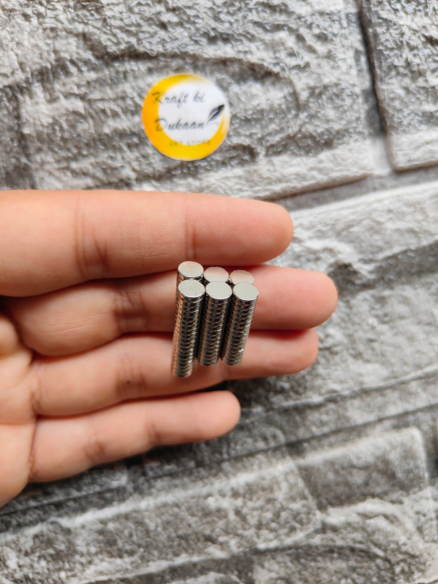 Steel Magnet 6x1.5MM Pack of 100 - Kraft ki Dukaan