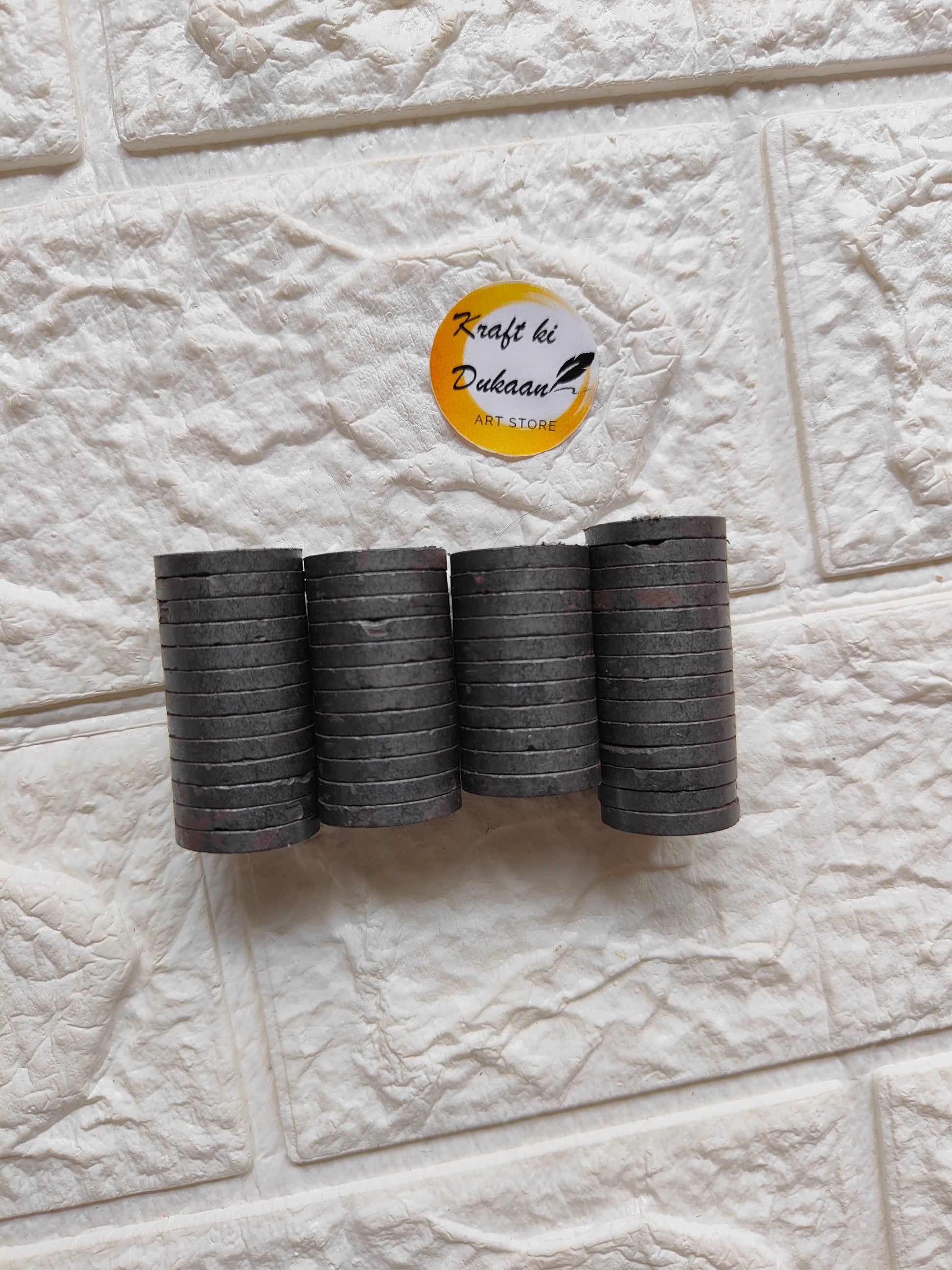 Black Magnet 20x3MM Pack of 50 - Kraft ki Dukaan