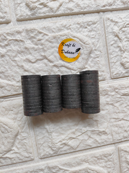 Black Magnet 20x3MM Pack of 50 - Kraft ki Dukaan