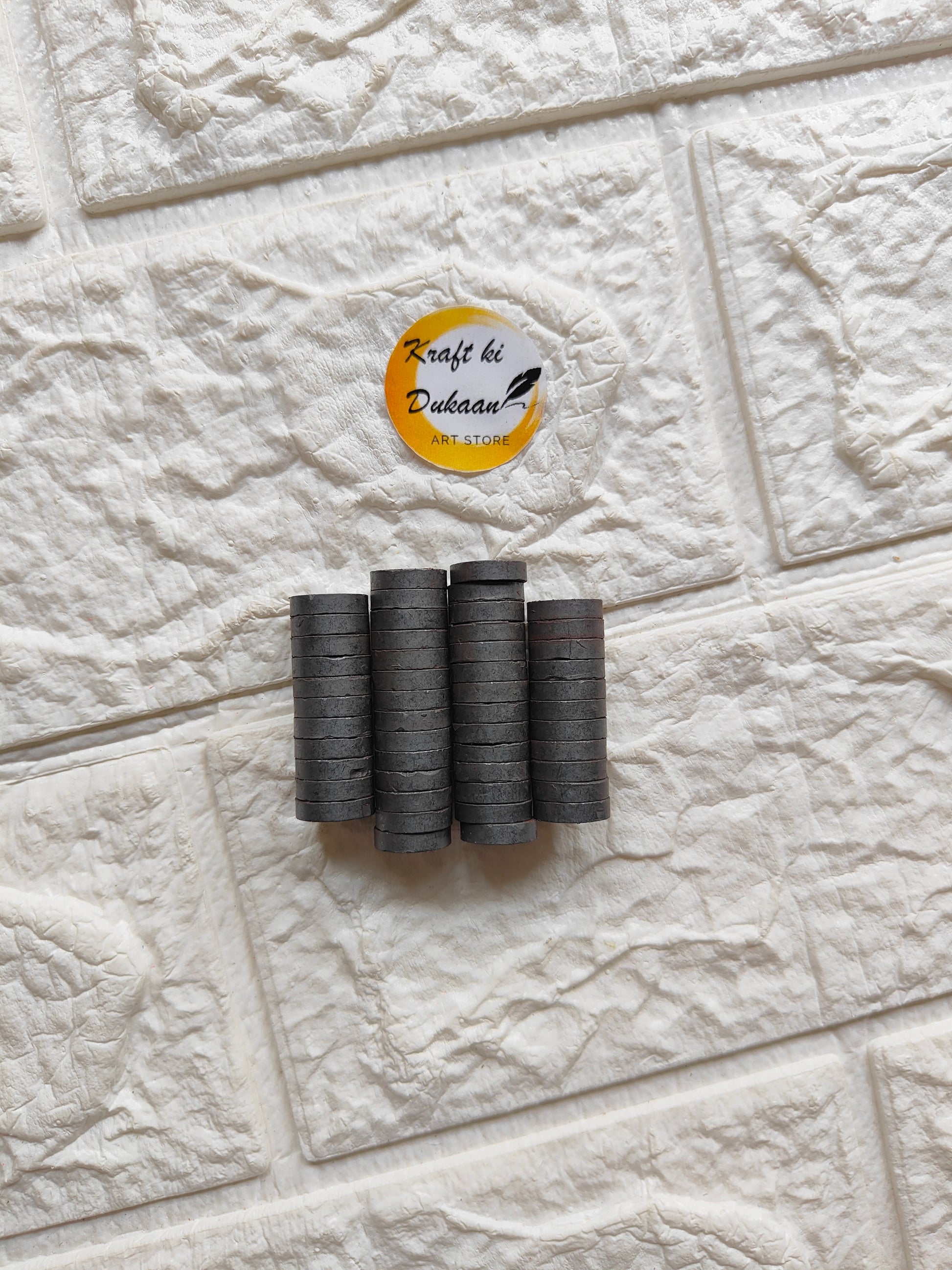 Black Magnet 12x3MM Pack of 50 - Kraft ki Dukaan