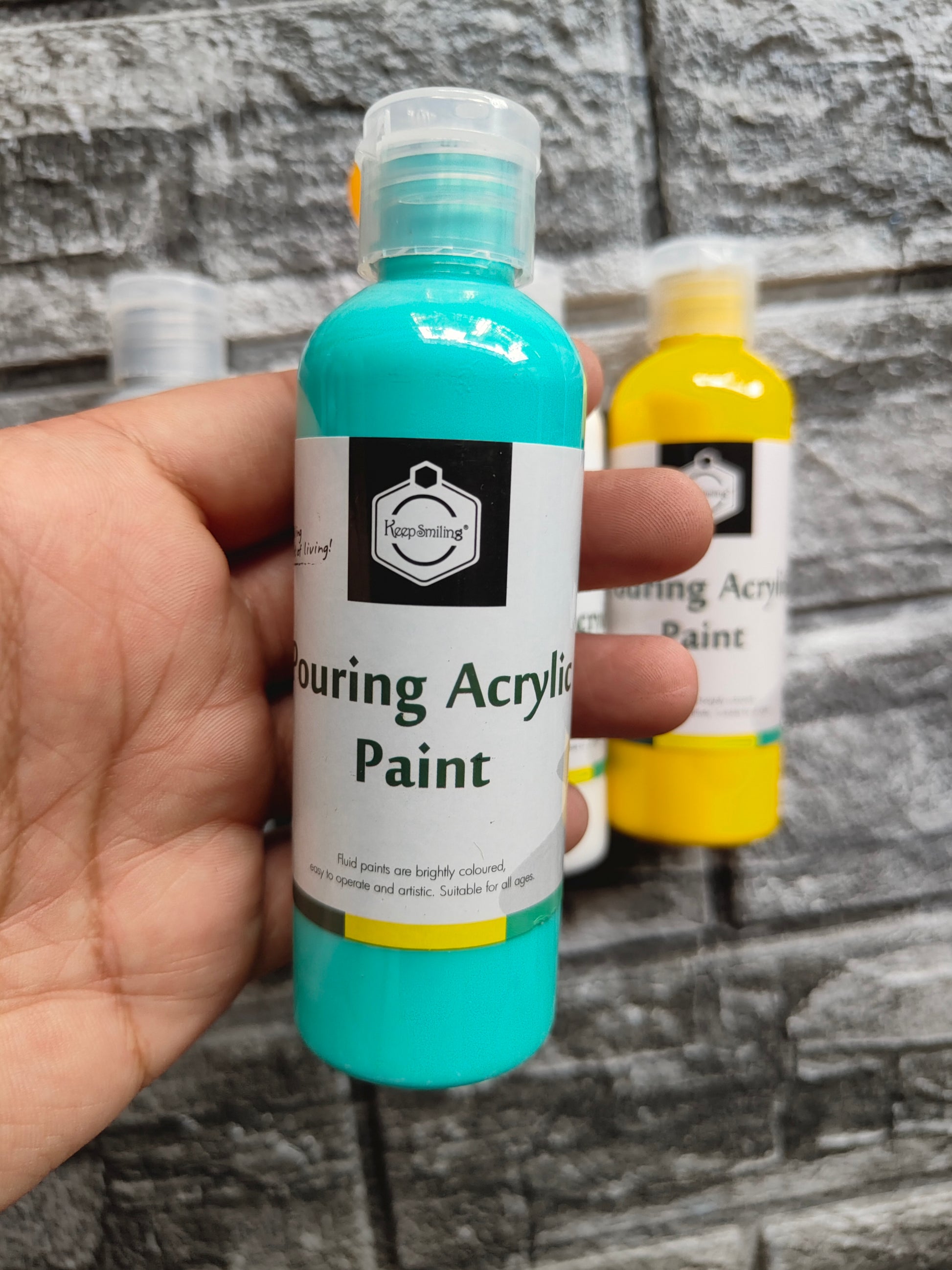 Acrylic Paint Bottle Pack of 4 A3 - Kraft ki Dukaan