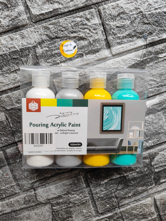 Acrylic Paint Bottle Pack of 4 A3 - Kraft ki Dukaan