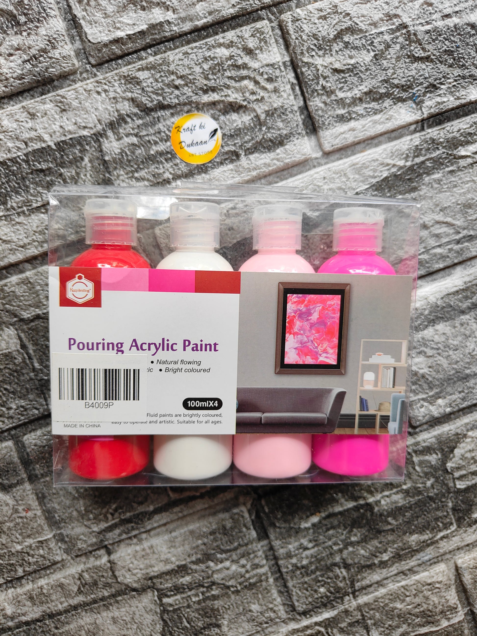 Acrylic Paint Bottle Pack of 4 A2 - Kraft ki Dukaan