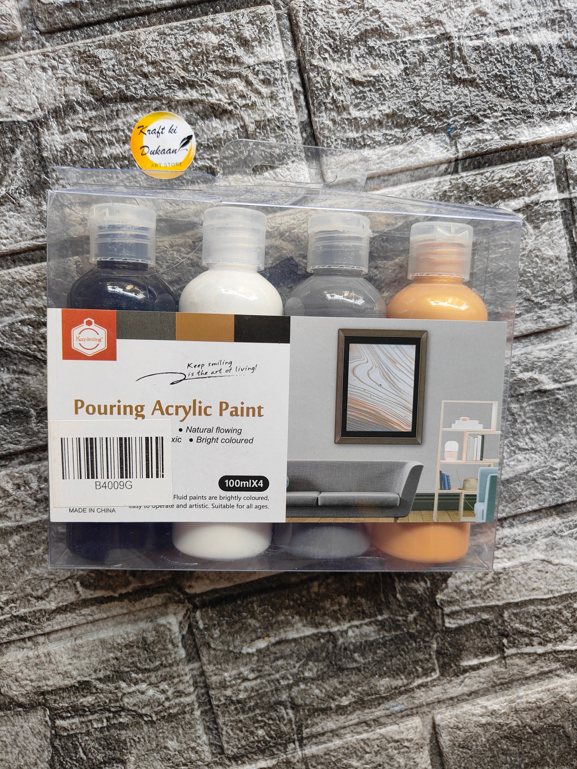 Acrylic Paint Bottle Pack of 4 A1 - Kraft ki Dukaan