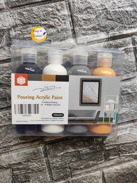 Acrylic Paint Bottle Pack of 4 A1 - Kraft ki Dukaan