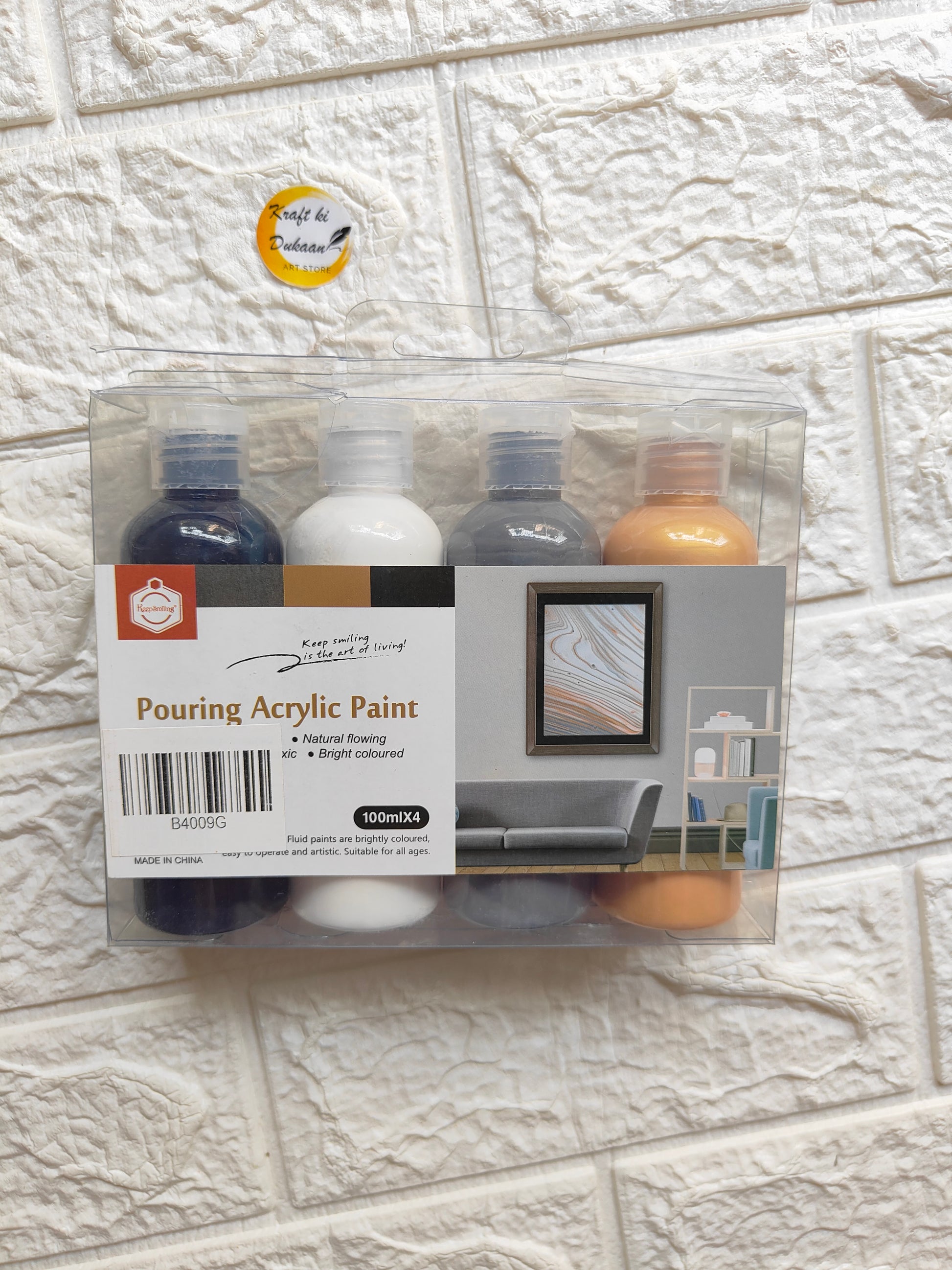Acrylic Paint Bottle Pack of 4 A1 - Kraft ki Dukaan