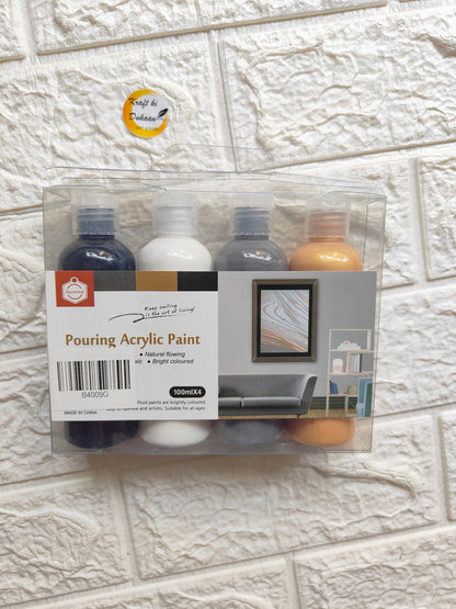 Acrylic Paint Bottle Pack of 4 A1 - Kraft ki Dukaan