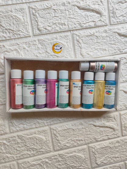 Resin Metallic Pigment Set - Kraft ki Dukaan