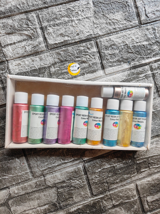 Resin Metallic Pigment Set - Kraft ki Dukaan