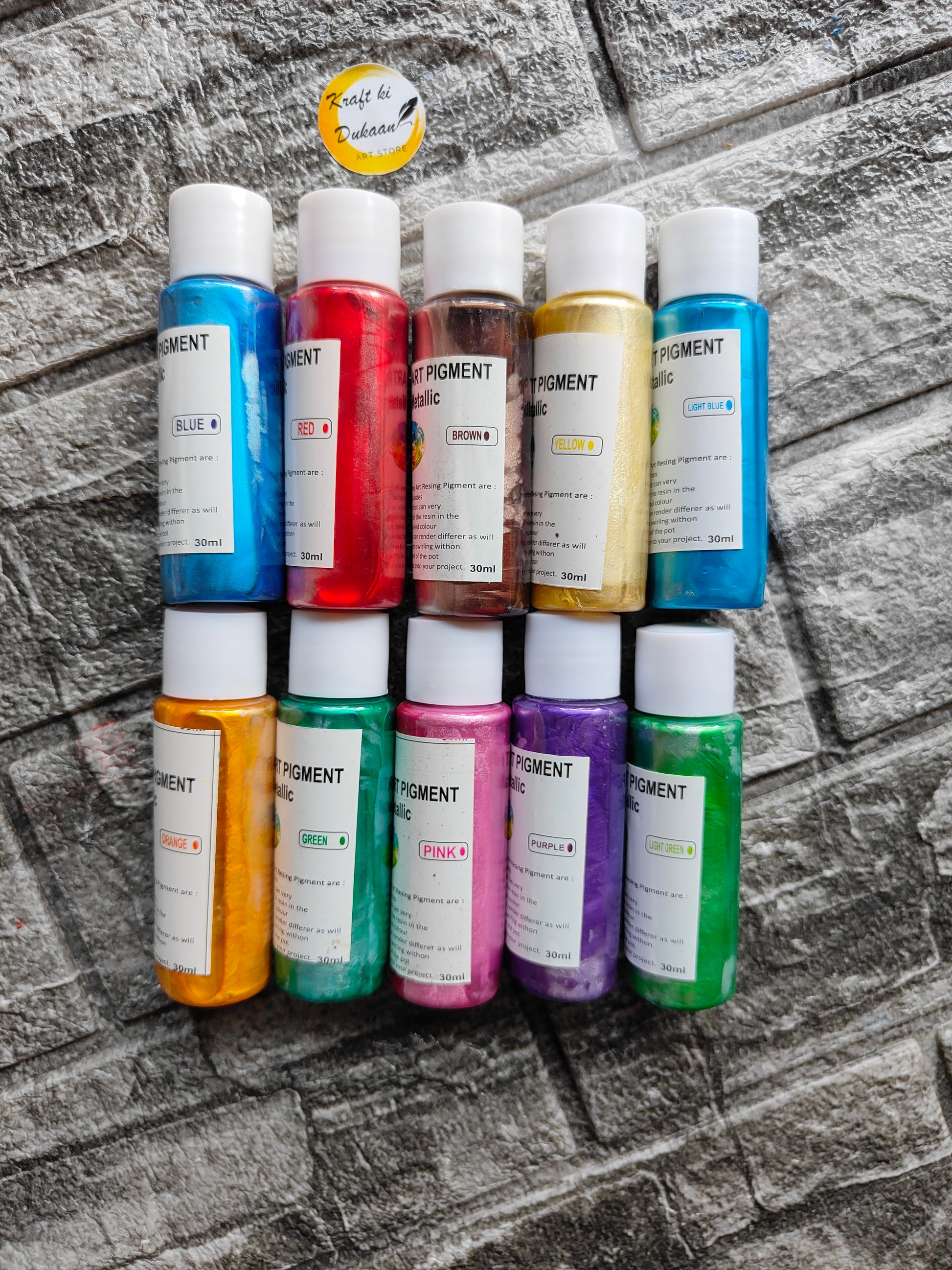 Resin Metallic Pigment Set - Kraft ki Dukaan