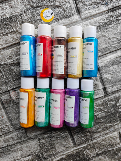 Resin Metallic Pigment Set - Kraft ki Dukaan