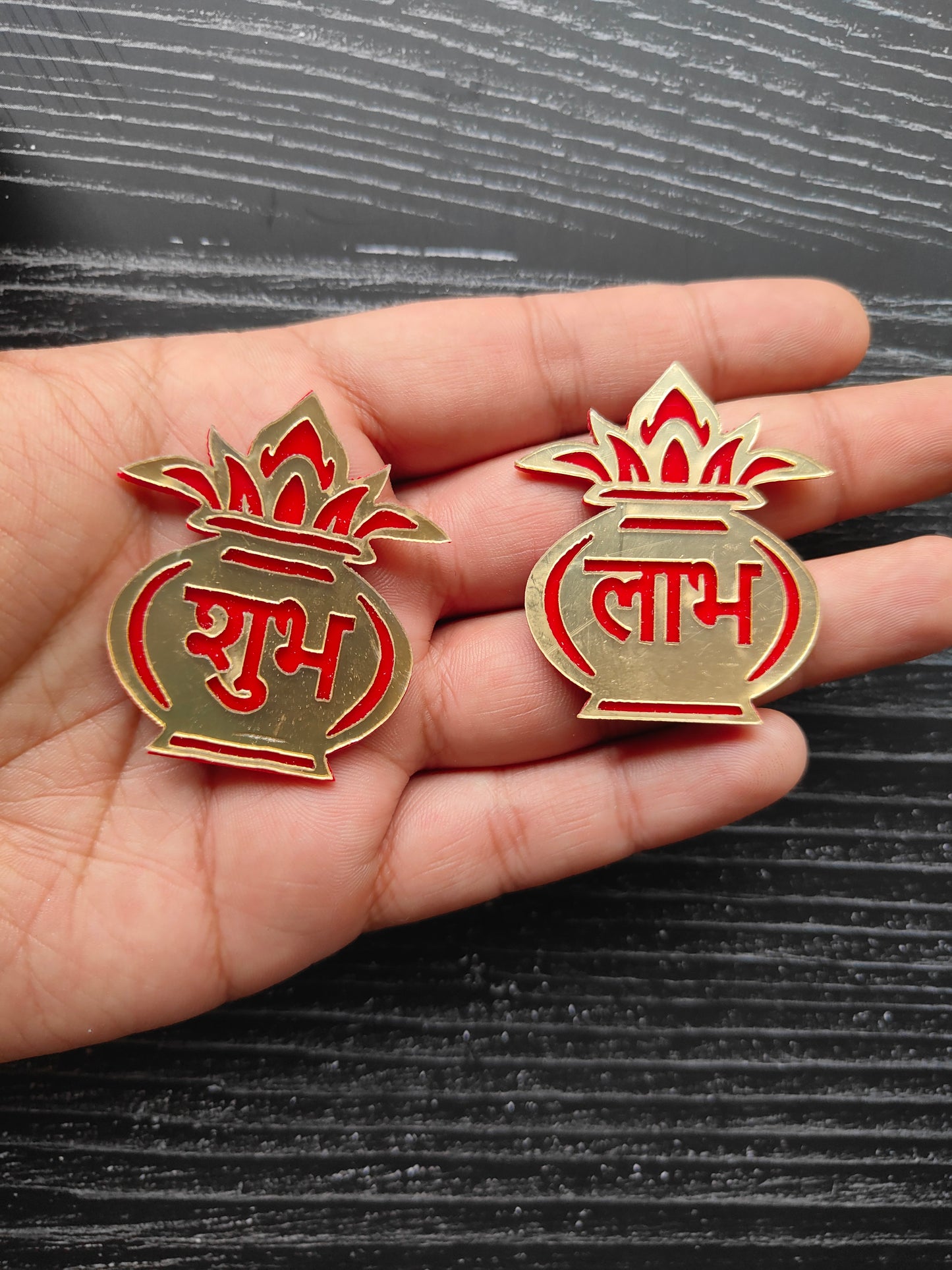 Acrylic Shubh Labh Cutout Design 2