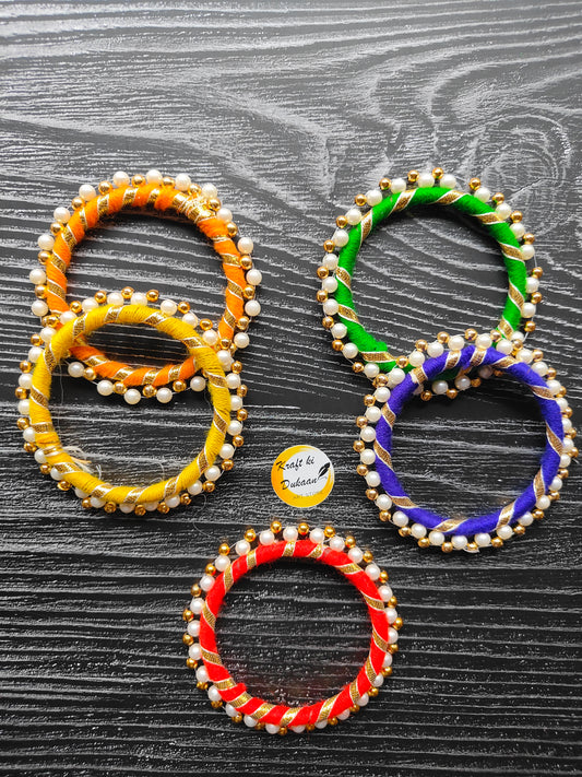3" Round Colour Gota Ring