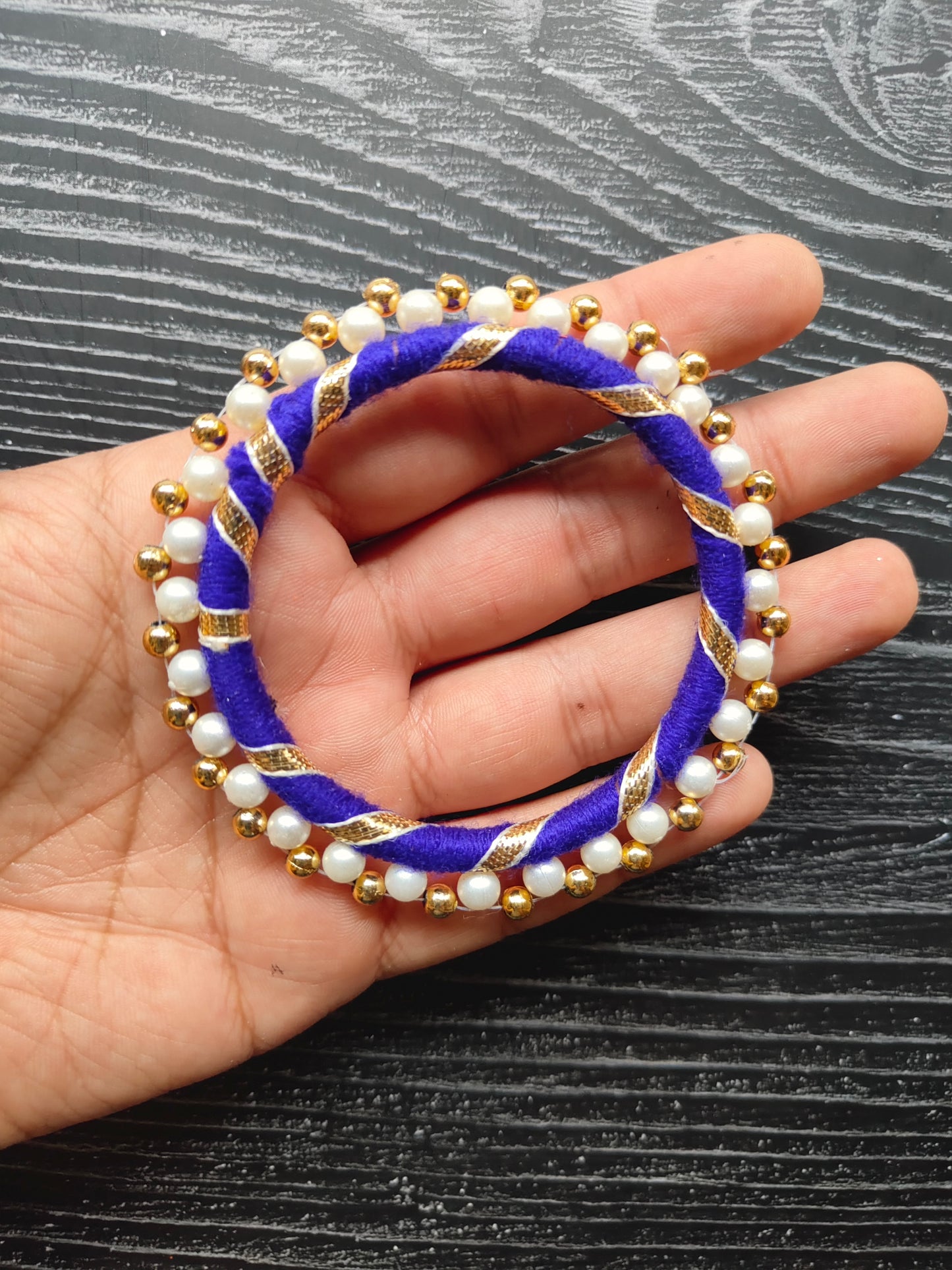 3" Round Colour Gota Ring