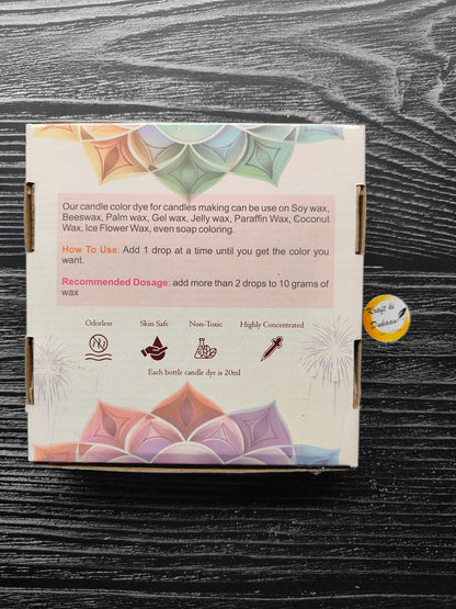 Candle Dye Pigment Set of 10