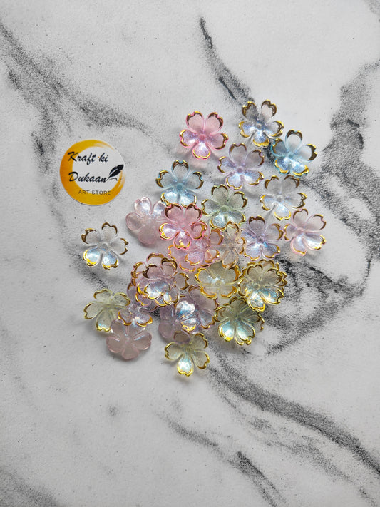 Flower Beads Multi Pack of 50