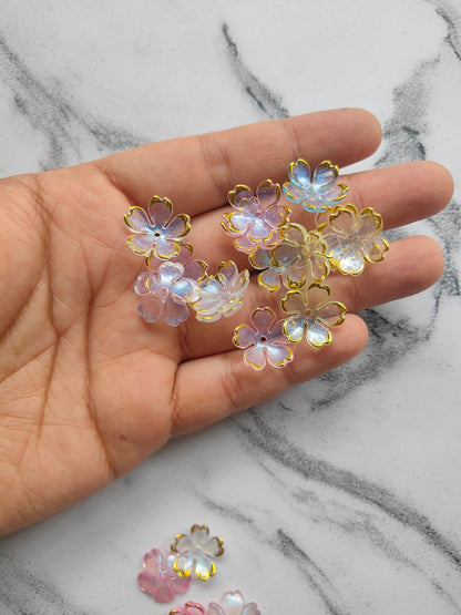 Flower Beads Multi Pack of 50