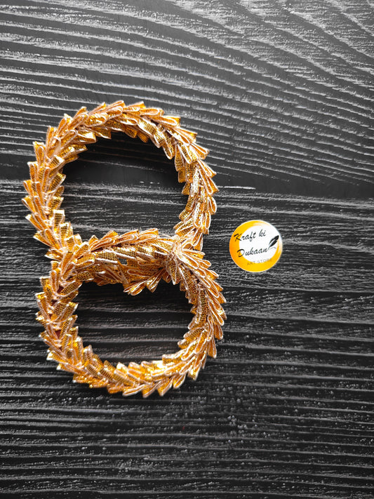 3" Round Golden Gota Lace Ring Pack of 10