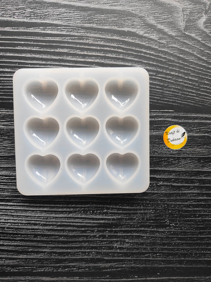 9 Cavity Heart Mould