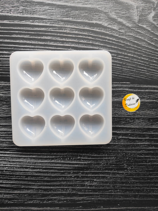 9 Cavity Heart Mould