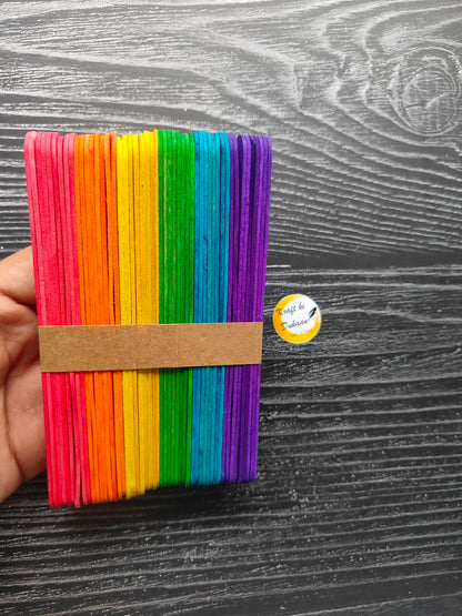 Ice Cream Sticks Colour Big Pack of 50