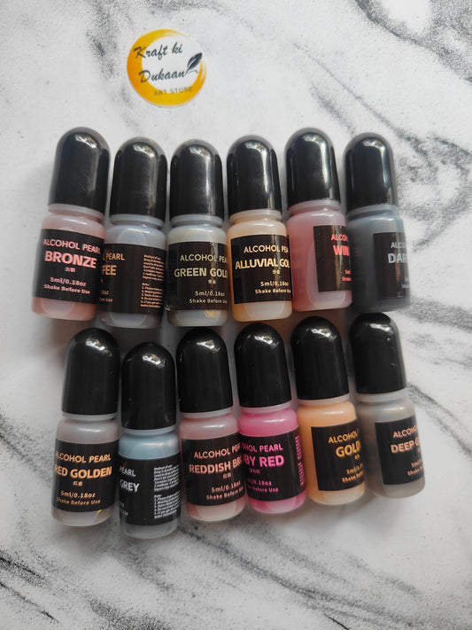 Metallic Alcoholic Ink set of 12