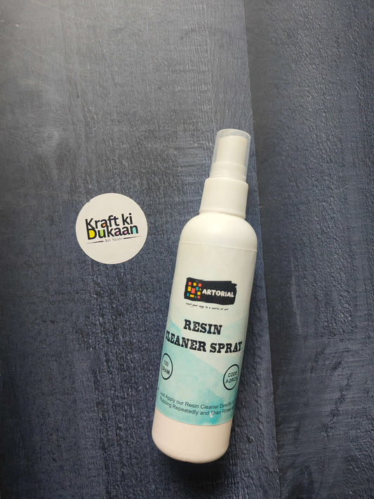 Resin Cleaner Spray 100ml in white bottle with pump nozzle and labeled front