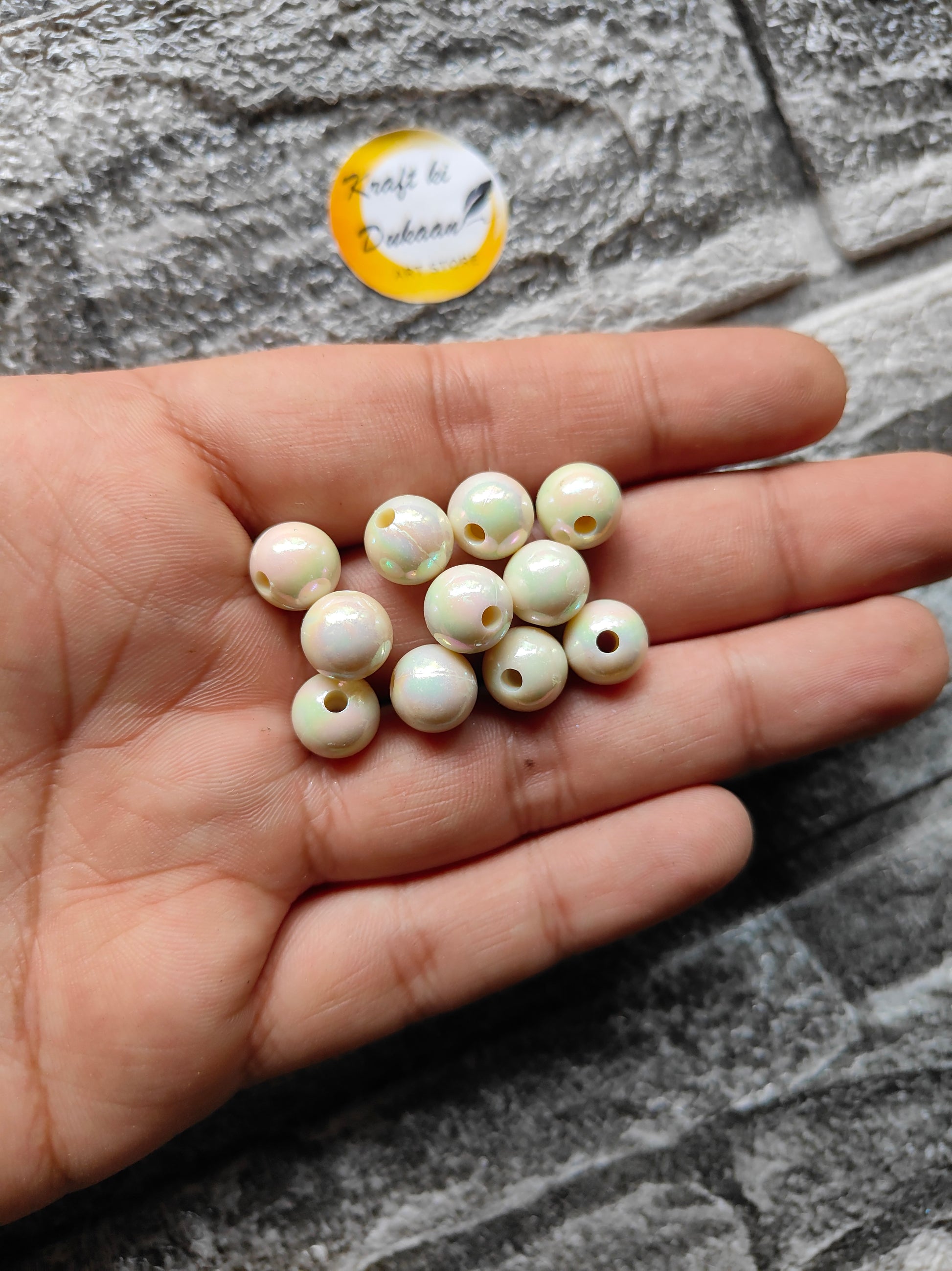 ABS Rainbow Cream Beads - Kraft ki Dukaan