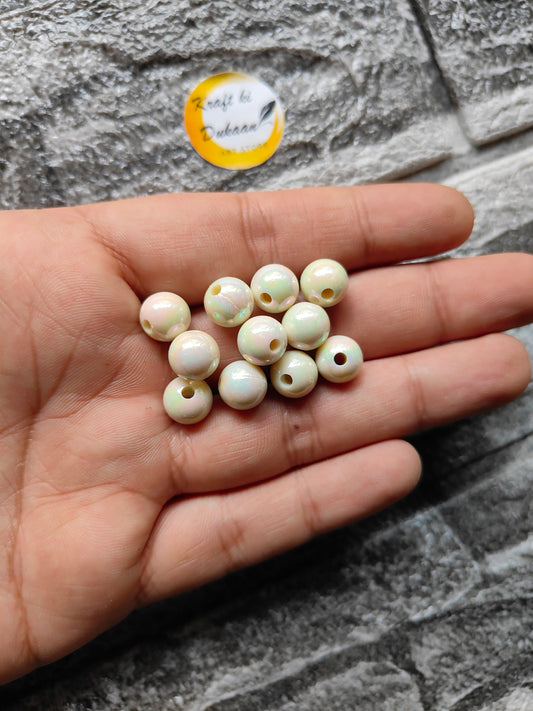ABS Rainbow Cream Beads - Kraft ki Dukaan
