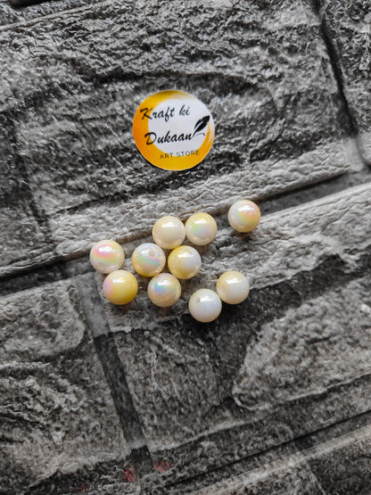 ABS Rainbow Yellow Beads - Kraft ki Dukaan